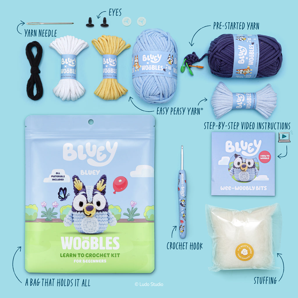 Alternative view of Bluey Crochet Kit